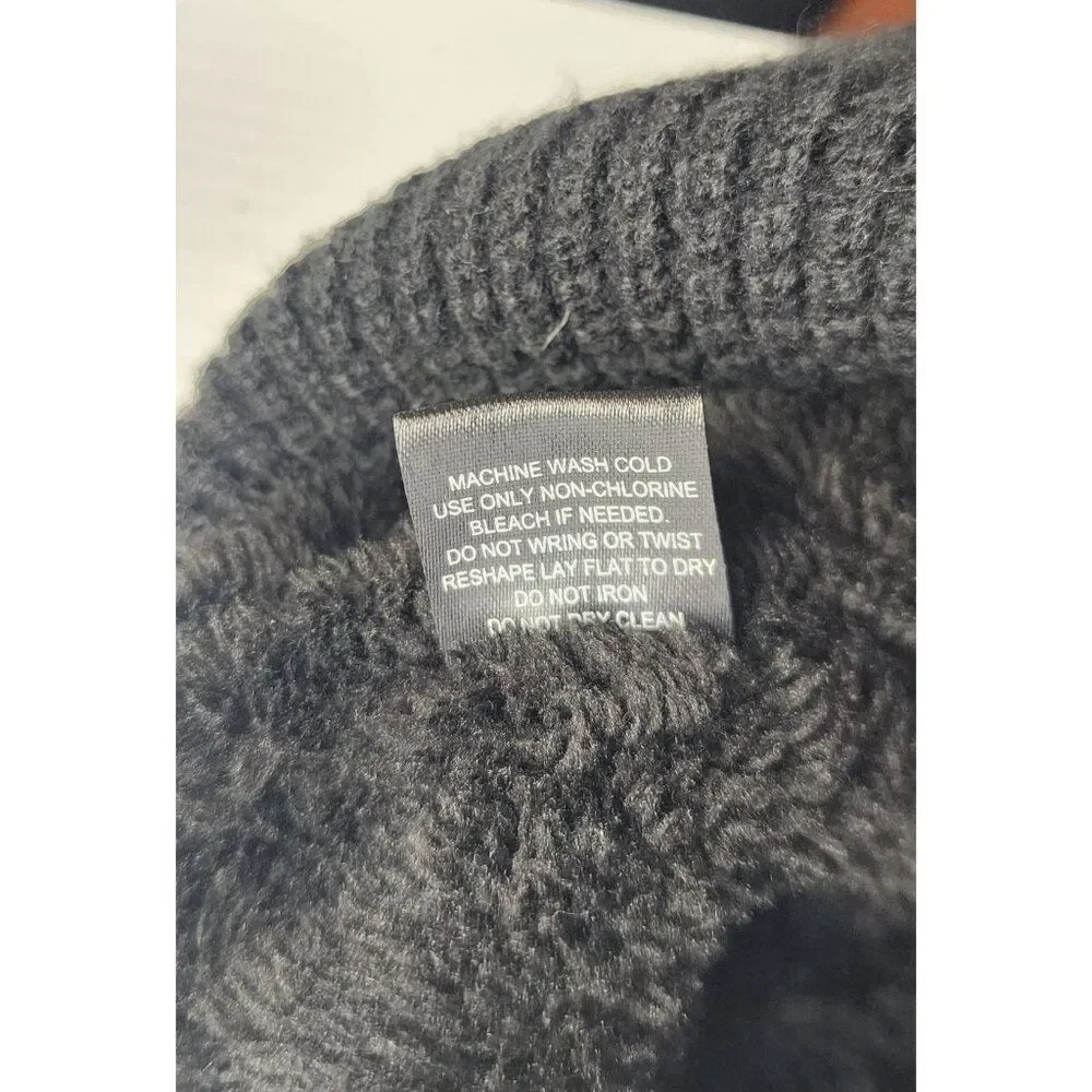 Gerry Unisex Faux Fur Lined  Black Winter Hat One Size